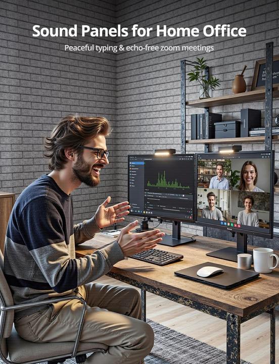 Produktbild Kuchoow 18 x selbstklebende Akustikplatten (18 Stk.)