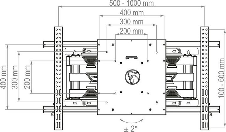 Produktbild Hagor Brackit XXL HD II (Wand, 98", 140 kg)