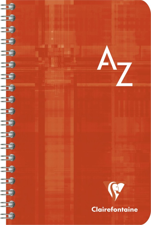 Actual product image Clairefontaine Spiral notebook with index A -Z (Special, Checked, Soft cover)