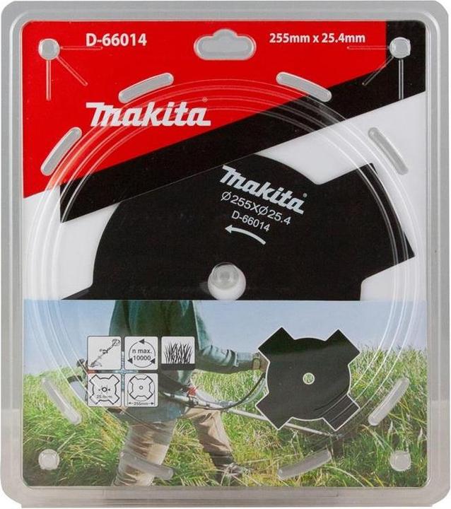 Actual product image Makita 4-tooth impact blade 255x25,4mm (Weed whacker, Lawn mower blades + replacement blades garden machinery)