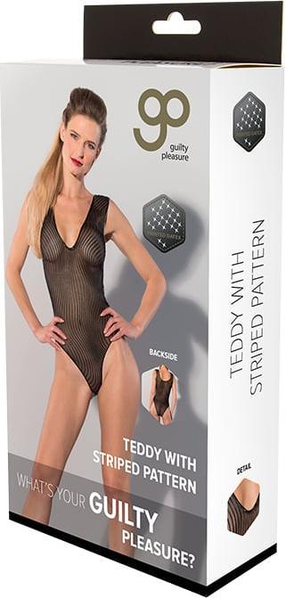 Produktbild Guilty Pleasure Gp Printed Datex Striped Teddy Black Xl (XL)