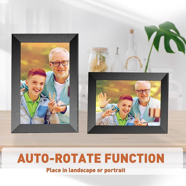 Produktbild Deltalabs Digitaler Bilderrahmen mit Video 10.1 Zoll Touchscreen WiFi (10.10", 1200 x 800 Pixel)