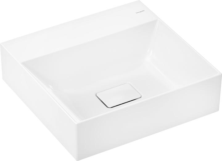 Actual product image hansgrohe Xevolos E hand-rinse basin, without overflow, 500x480mm, SmartClean, unpolished, with pop- (480 mm, 500 mm)