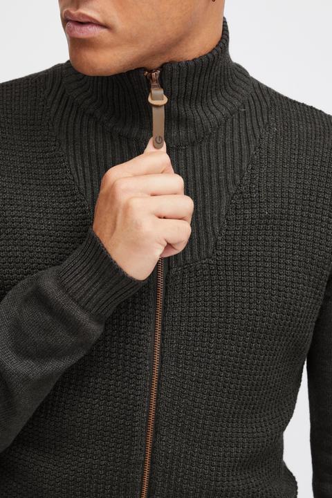 Immagine prodotto Solid Tristian Cardigan Maglione Maglia Con Bottoni Da Uomo Con Collo Alto Stampa (L)