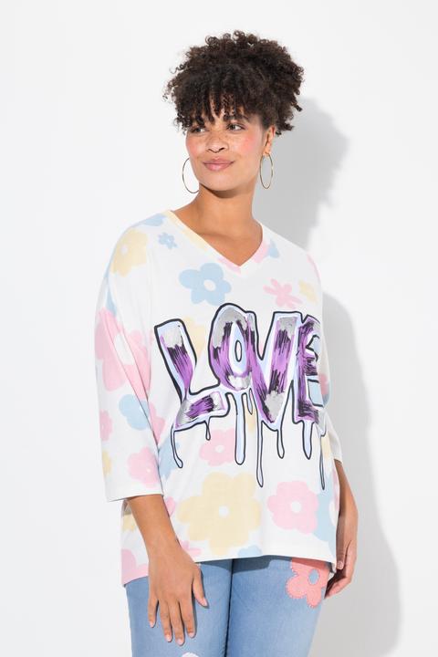 Image du produit Miamoda Pullover, oversized, Blumen, glänzendes Statement (54)