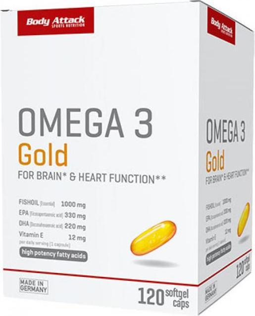 Actual product image Body Attack Omega 3 Gold (120 pcs., Capsules, 160 g)