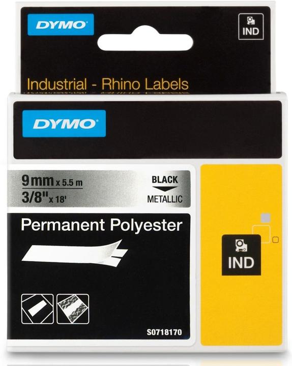 Produktbild Dymo Schriftband 9mm (0.90 cm, Silber)