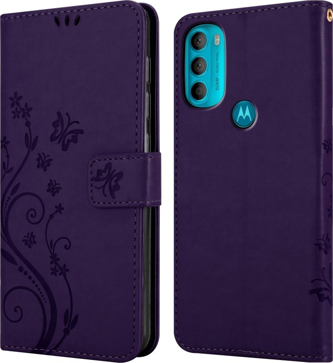 Actual product image Cadorabo Flower Book cover (Motorola Moto G71 5G)