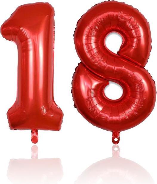 Image du produit Hermex 18 Ballon Fête d'anniversaire Folienballon Ballon chiffres (1 x)