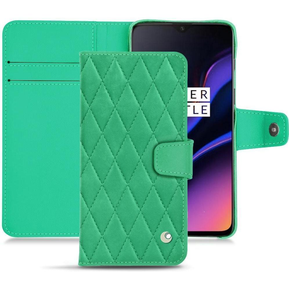 Noreve Lederschutzhülle Wallet (OnePlus 6T), Smartphone Hülle, Grün