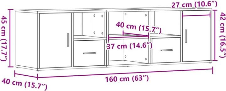 Produktbild vidaXL Eckregal (160 x 40 x 45 cm)