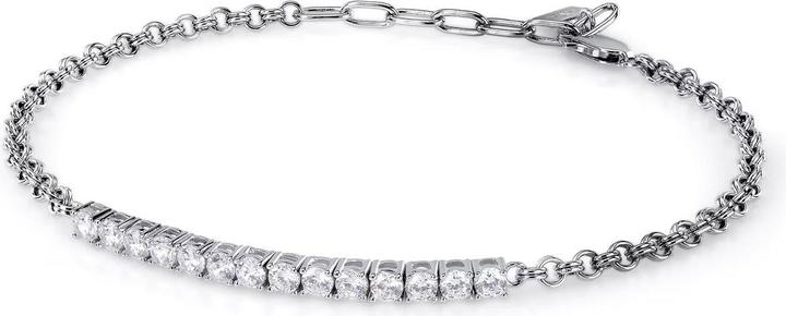 Actual product image Morellato Modern silver bracelet with zircons Tennis SATT17 (21 cm, Silver 925)