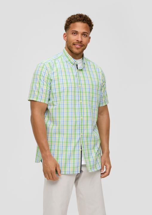 Immagine prodotto S.Oliver Hemd Kurzarmhemd aus Baumwollmix mit Brusttasche (XXL)