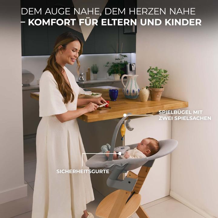 Actual product image KinderKraft Enock + Calmee reclining function (Stair high chair)