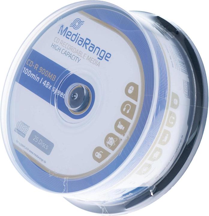 Image du produit MediaRange CD-R 900 MB, broche (25 pièces), type de support (25x)