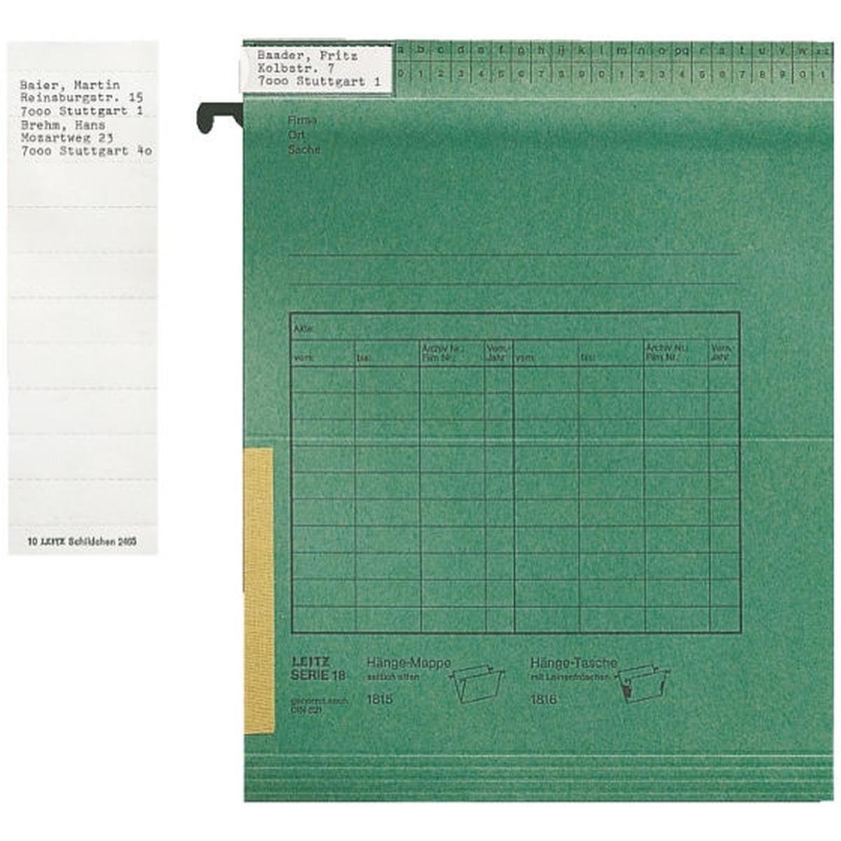 Leitz, Ordner Zubehör, Beschriftungsschild 50x15mm