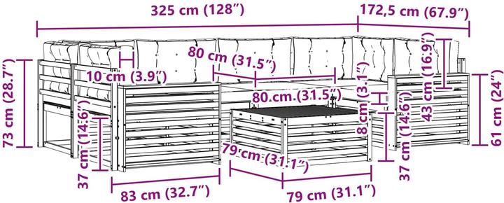 Produktbild vidaXL Outdoor-Sofa