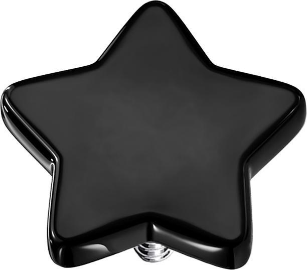 Image du produit Star Piercing Dermal Anchor étoile noire (sans laiton, Acier chirurgical 316L)