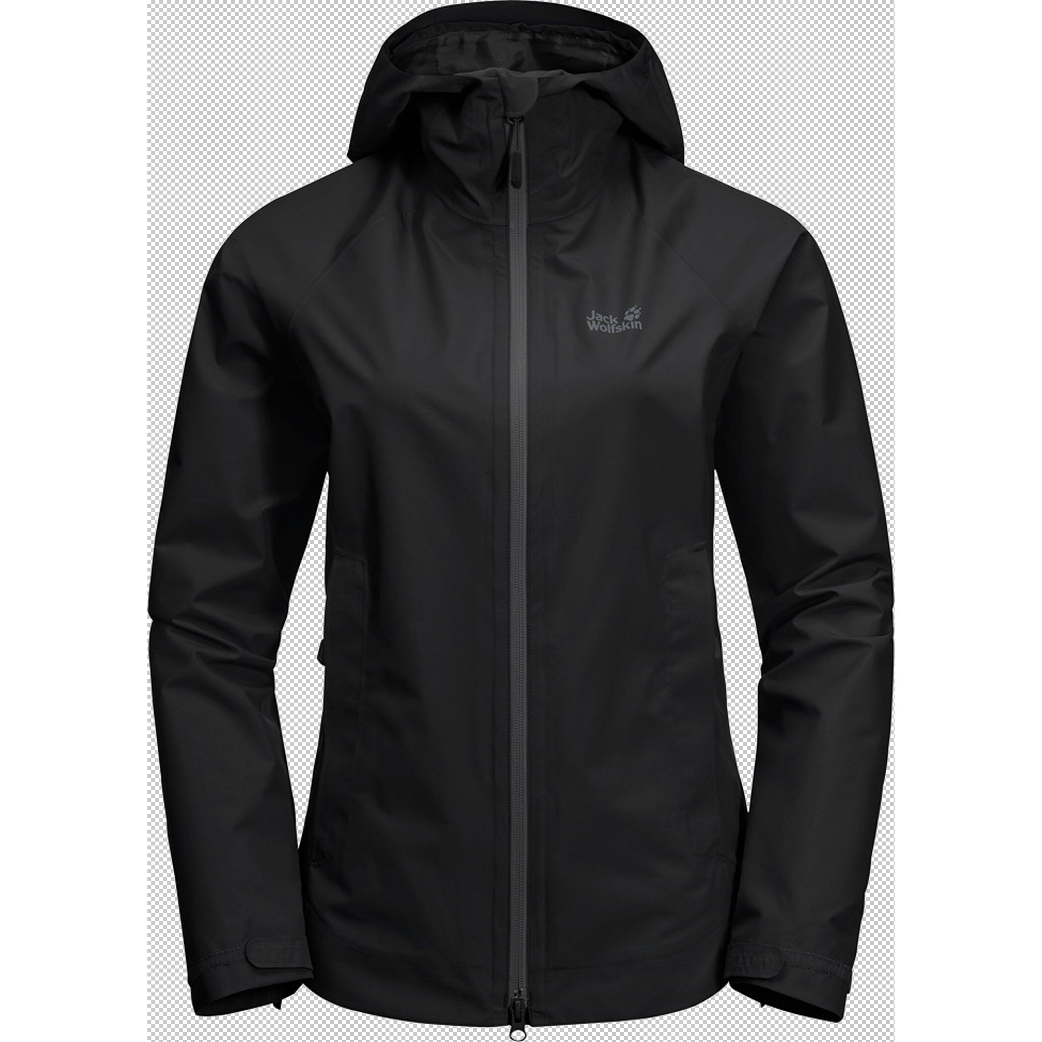 Jack Wolfskin, Damen, Jacke, Scenic Trail Hardshell Texapore Ecosphere Jacke (S), Schwarz, S