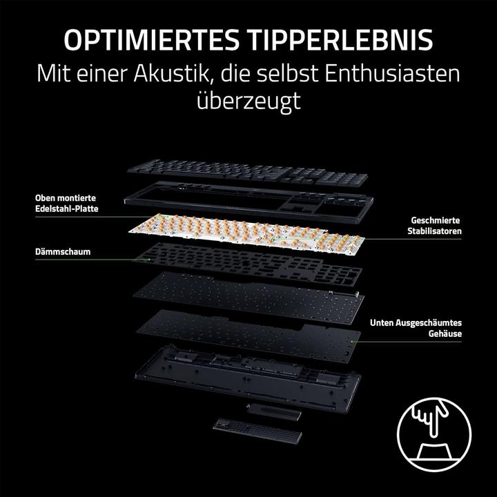 Produktbild Razer BlackWidow V4 Low-profile HyperSpeed (USA, Kabellos)