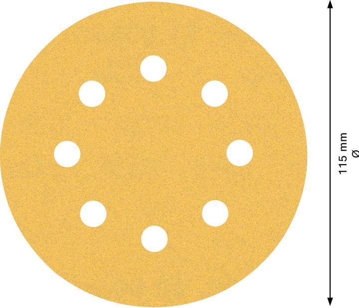 Image du produit Bosch Professional Zubehör Expert C470 Set de papier abrasif pour ponceuse excentrique, 115 mm, 8 trous, G 60/120/240, 6 pcs. (60 - 240)