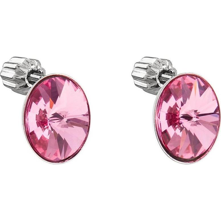 Evolution Group, Orecchini, - Pink stud earrings with Swarovski crystals 31274.3 rose