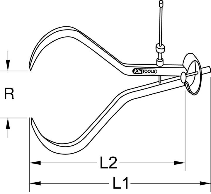 Produktbild KS Tools Präzisions-Feder-Greifzirkel-Aussentaster