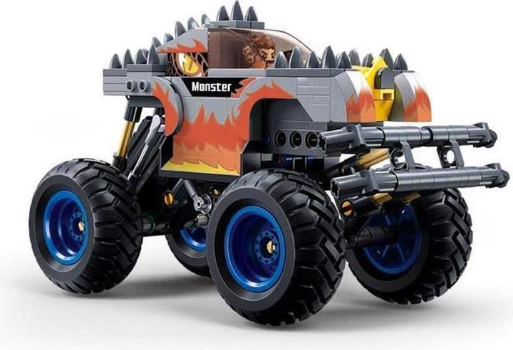 Produktbild Sluban SL96022 - Pullback Off Road Fahrzeug "Big Foot" grau