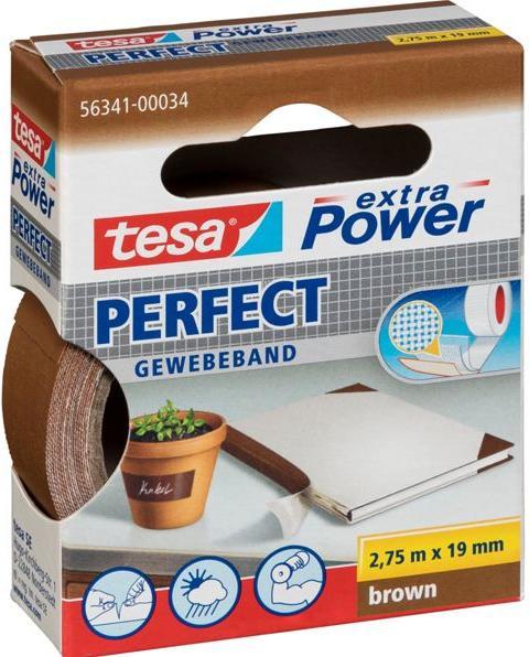 Actual product image tesa EXTRA POWER PERFECT fabric tape, fabric-reinforced duct tape (19 mm)