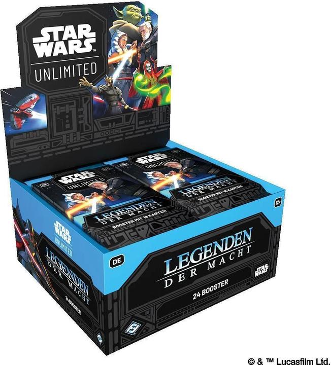 FFG Star Wars: Unlimited - Legenden der Macht - Booster Display -D- (Deutsch, 2 Spieler)
