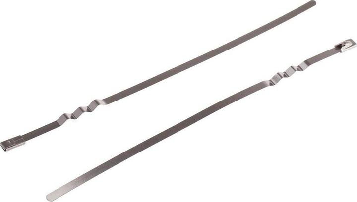 Produktbild RS PRO Roller ball tie S/S Uncoated 150x4.6 (Metallkabelbinder, 150 mm, 100 Stk.)