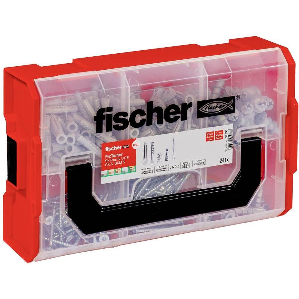 Fischer, Dübel, 524823 Spreizdübel 8x40 S K, Inhalt Dübel SX Green 8 x 40, 10 x Spanplattenschraube 5 x 60 (1 Stk.)
