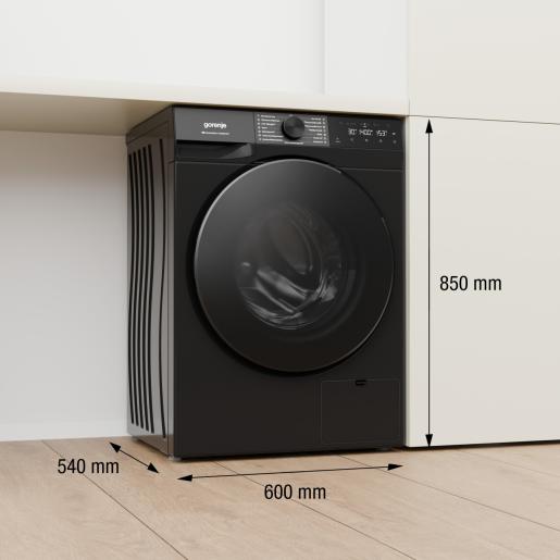 Actual product image Gorenje W 53G484A3P1B Automatic washing machine A-30% 8kg 1400U Wifi inverter motor bw (8 kg, Left)