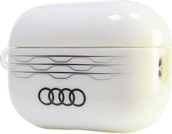 Actual product image Audi IML Geometric Pattern AirPods Pro 2 cover biały/white AU-IMLAPP2-A6/D3-WE (Headphone sleeve)