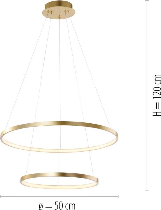 Produktbild Leuchten Direkt Circle 1152512 gold LEDPendelleuchte 3000K 46W (2990 lm)