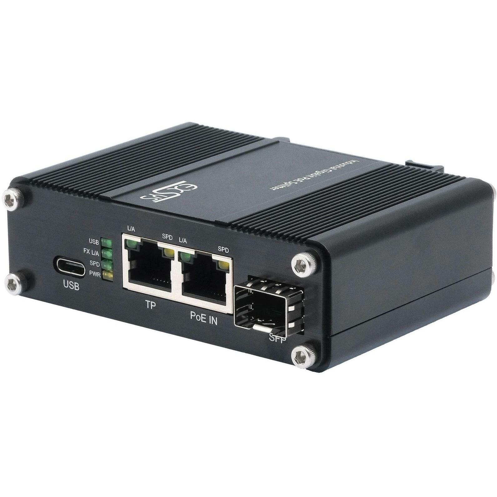 Exsys PoE++ Splitter USB-C PD 60W, SFP, Netzwerkadapter (802.3bt (PoE+++), 60 W), Iniettore PoE