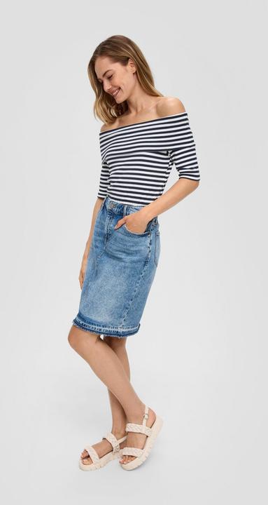 Image du produit S.Oliver T-Shirt Stretchiges Rippshirt mit Carmen-Ausschnitt (46)