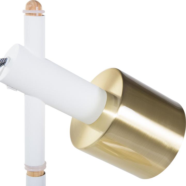 Produktbild Beliani Stehlampe weiss 125 cm Trommelform OWENS