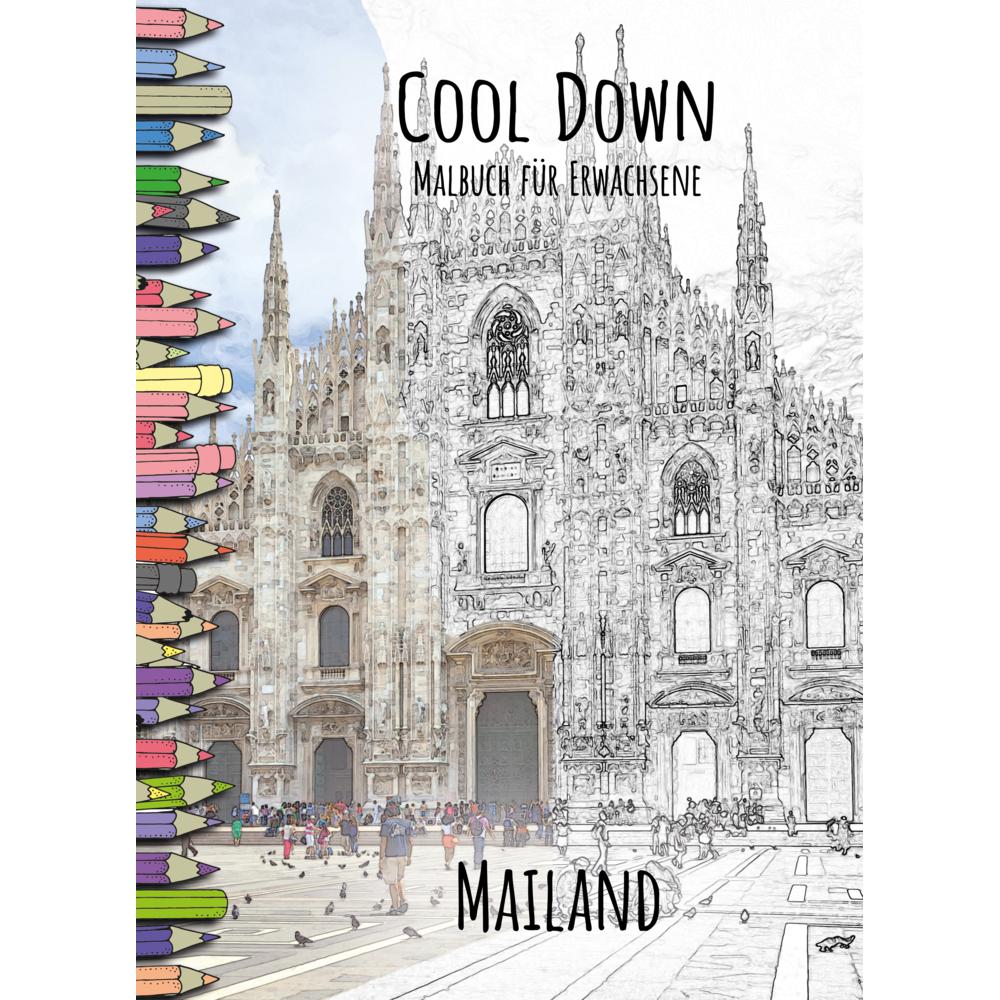 Herpers Cool Down Malbuch für Erwachsene: Mailand