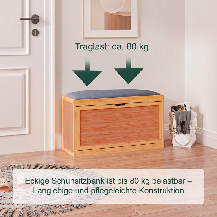 Image du produit Relaxdays Banc à chaussures (80 x 30 x 49 cm)