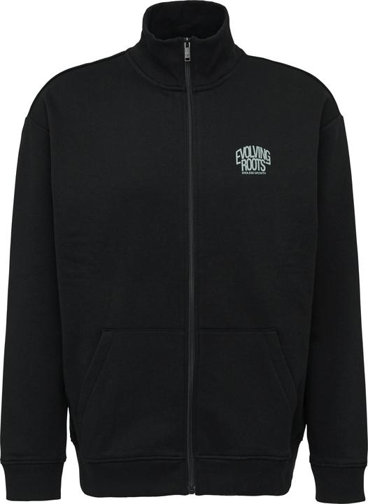 Produktbild s.Oliver Sweatshirt Jacke Sweatshirt-Jacke mit Stehkragen und Frontprint (L, XL)