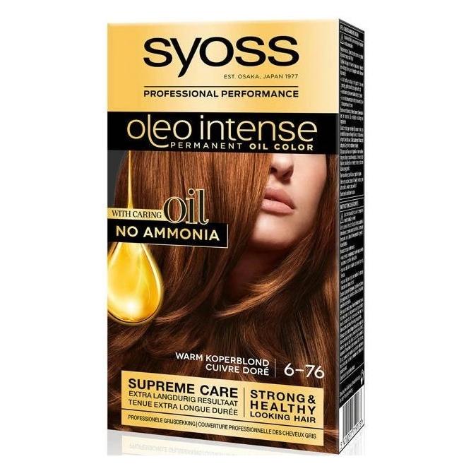 Syoss, Haarkleur, Kleur Oleo Intense 6-76 Warm Koper Blond Haarverf (Warm Koper Blond)
