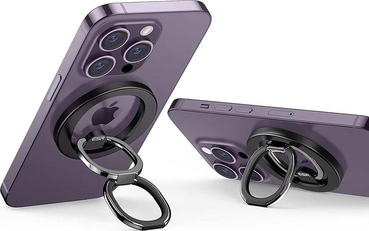 Actual product image ESR Stand HaloLock ring for smartphone (black)