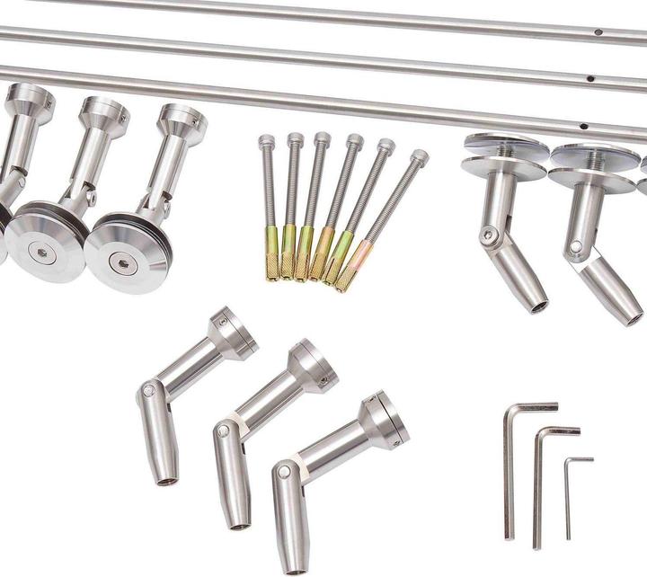 Produktbild Homcom Vordach Edelstahl, Gehärtetes Glas Transparent