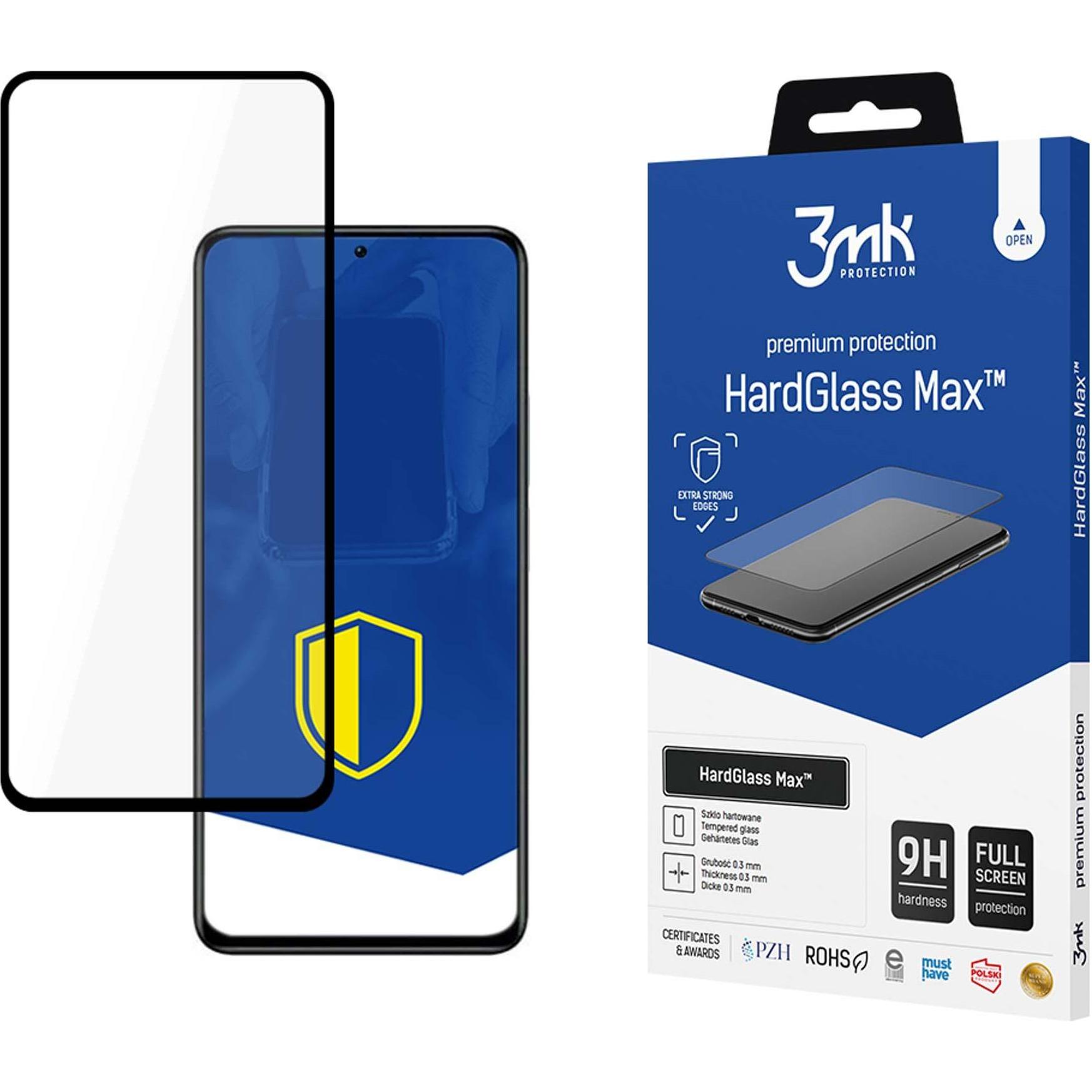 3MK HardGlass Max Xiaomi Redmi Note 11 Pro 5G/Pro+ 5G schwarz/grüne Farbe (1 Stück, Xiaomi Redmi Note 11 Pro 5G), Smartp...