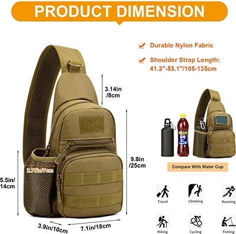 Produktbild Only-Bags.Store Tactical Chest Bag Militärische Umhängetasche Tactical Chest Sling Pack Crossbody Bag