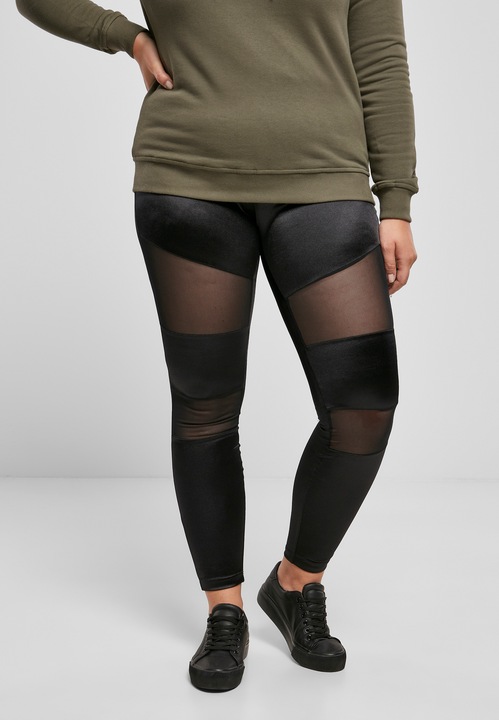 Actual product image Urban Classics Ladies Shiny Tech Mesh Leggings (S)