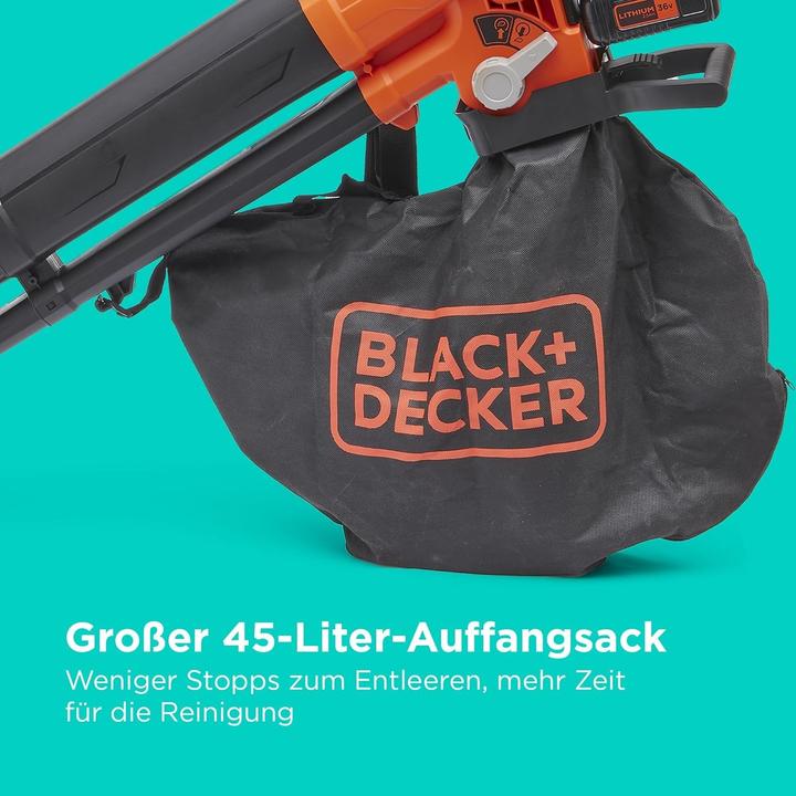 Actual product image Black & Decker BCBLV3625L1 (Rechargeable battery operated, Leaf blower, Vacuum cleaners & blowers, Leaf vacuums)