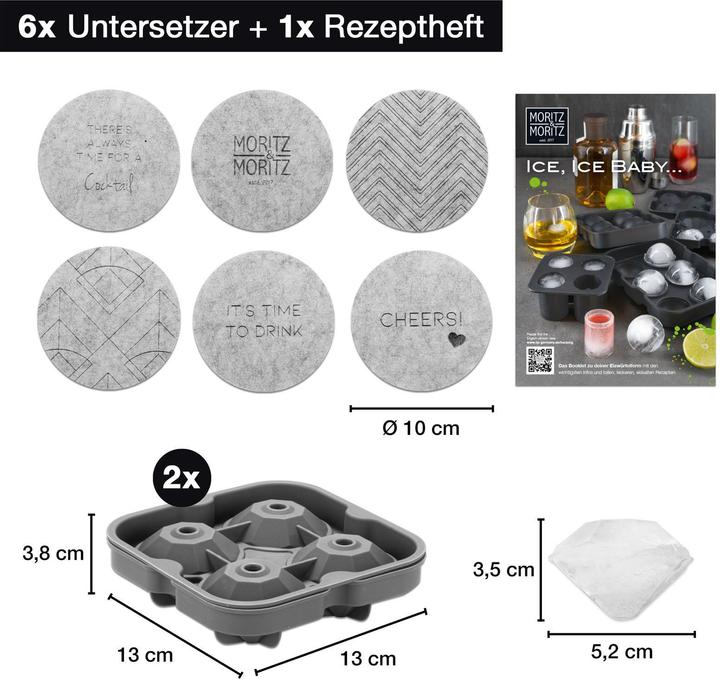 Image du produit Moritz & Moritz Moules à glaçons Diamant