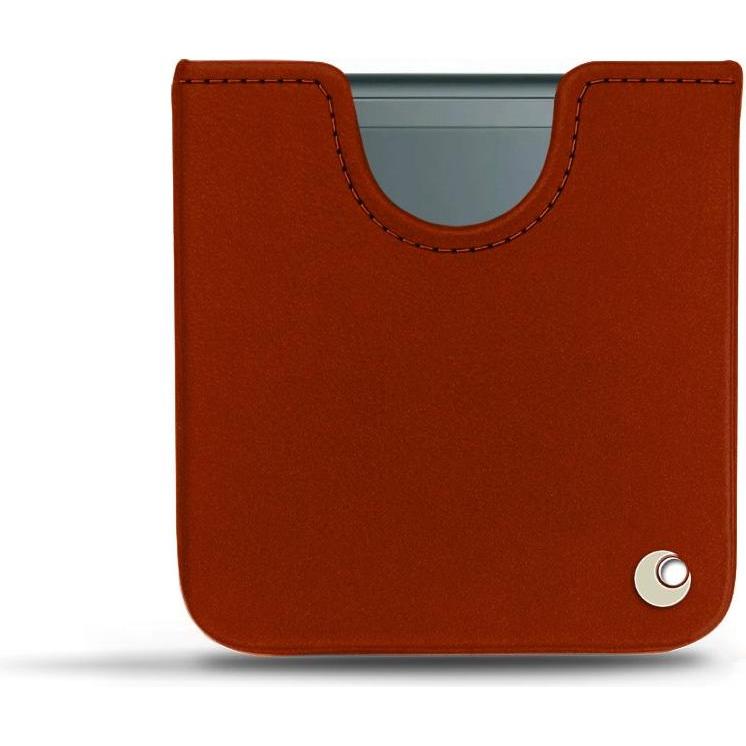 Noreve Lederschutzhülle Samsung Galaxy Z Flip3 (Samsung Galaxy Z Flip3), Smartphone Hülle, Orange